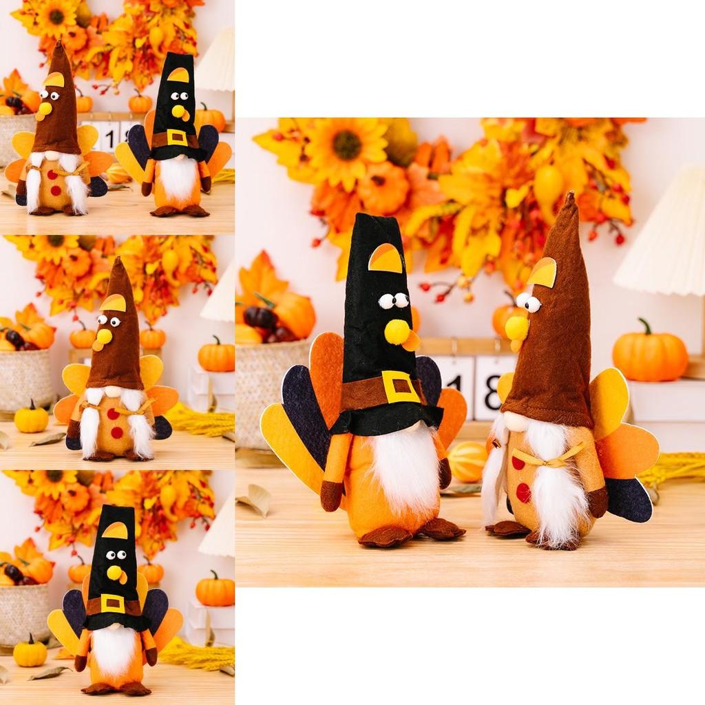 Charming Thanksgiving Gnome With Turkey Design And Cozy Fabric For Seasonal Celebrations