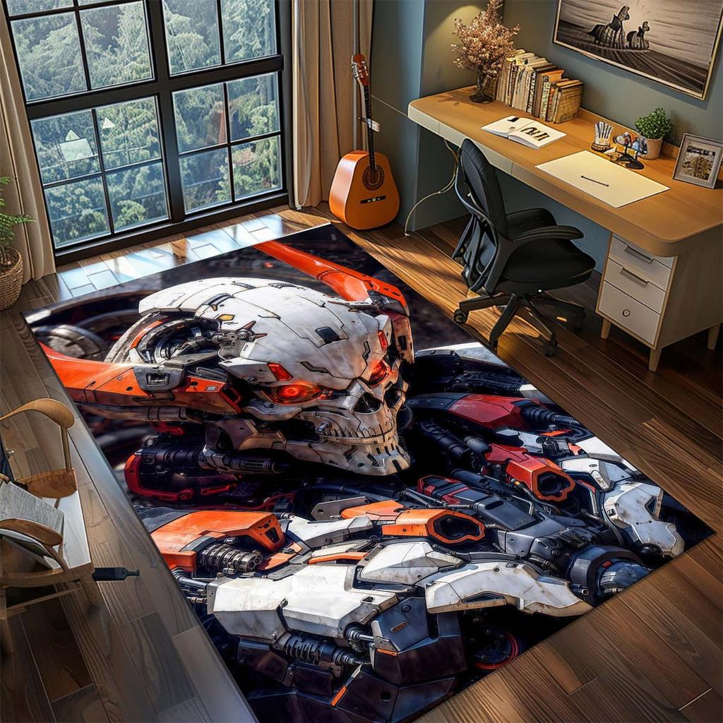 Gundam Anime Mecha Robot Rug Carpet Large Area Rug Non Slip Washable Floor Mat Gamer Room Bedroom Home Decor