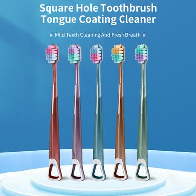 Neue Oral Health Care Zunge Beschichtung Zahnbürste Weiches Haar Abnehmbare Reise Bequem Net Schaber Zahnbürste Von Familie Anzug
