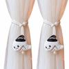 2Pcs Cartoon Halloween Curtain Ties Cute Ghost Curtain Buckles  Holiday Decoration