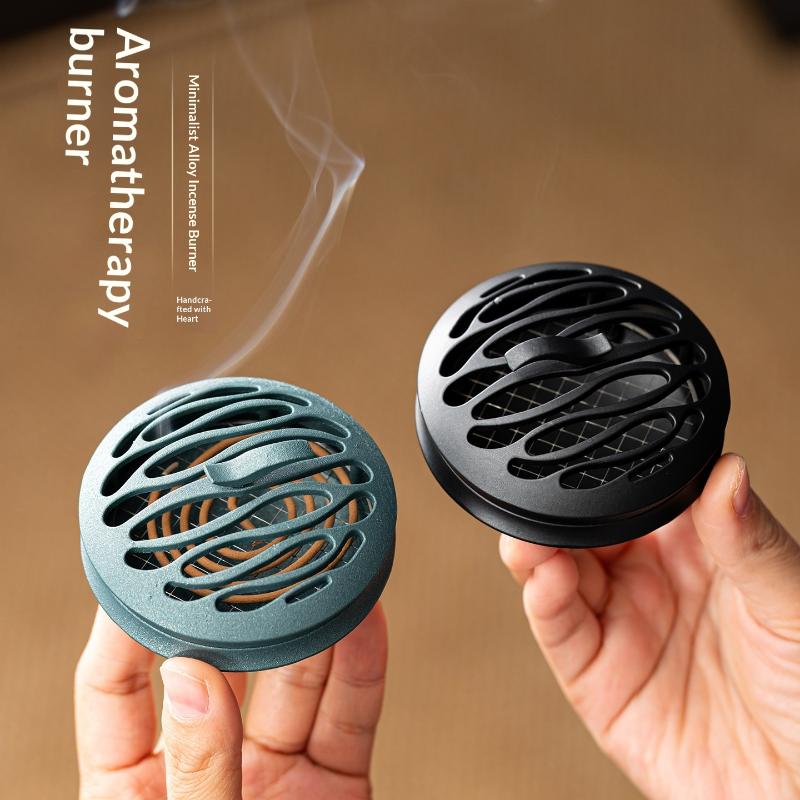 Creative Retro Hollow Zinc Alloy Backflow Incense Holder - Home Decor Fragrance Incense Burner Censer