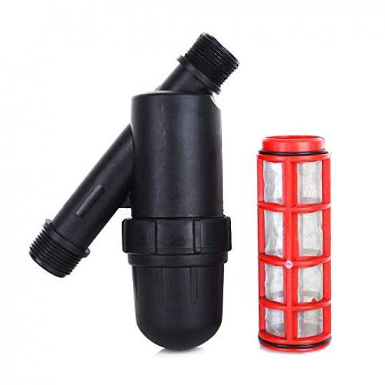 Drip Irrigation Filter, 3/4" Y Water Filter Strainer Stainless Steel Inline 120 Mesh Screen Filter Gardening Drip Irrigation Filter for Garden