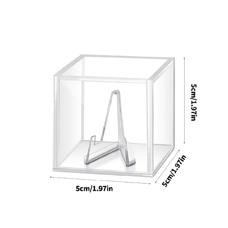 Multipurpose Acrylic Display Box Clear Rings Display Case for Rings and Picks Suitable for Jewelers and Collectors