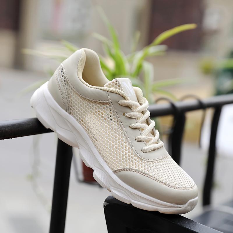 

Women Casual Shoes Couple Shoes Casual Sports Mesh Breathable Spring And Summer Fashion Walking Shoes White Shoes Sneakers 35