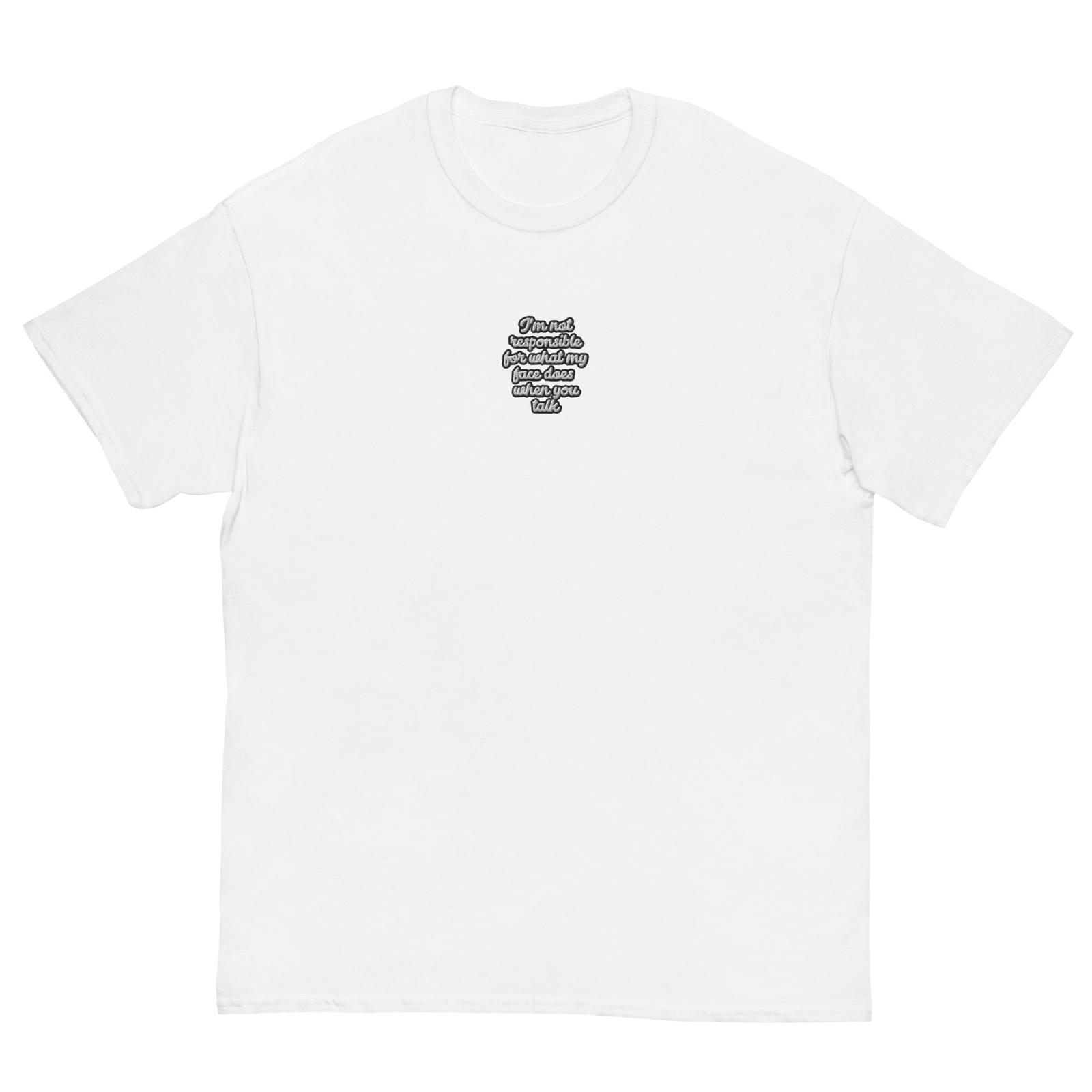 Men s Funny Classic Tee I m not responsible for my face Joke Shirt S разноцветный