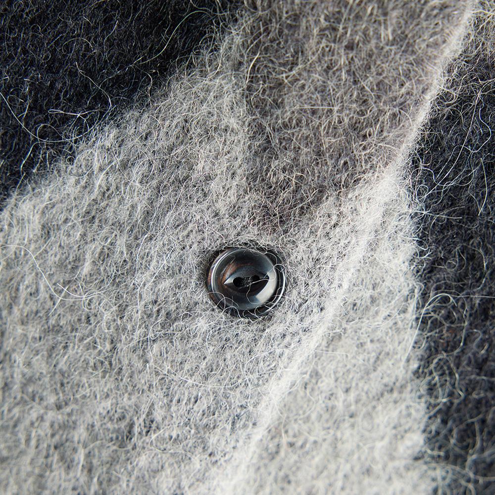 Guernsey Woollens Alpaca Argyle Cardigan - Black