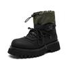Thick soled men's boots Trendy designer style Daily Office Outdoor Leisure Party Street walking fashion Youth Adult Black Shoes
