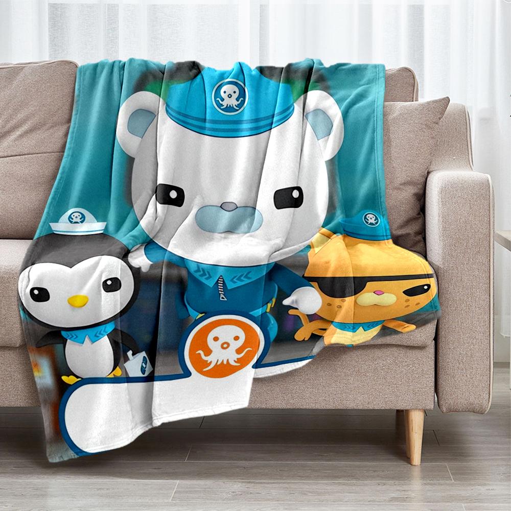 The Octonauts Theme Printed Blanket - Perfect for Couch, Bed, Travel & Outdoor Use | Machine Washable, Cozy & Durable.