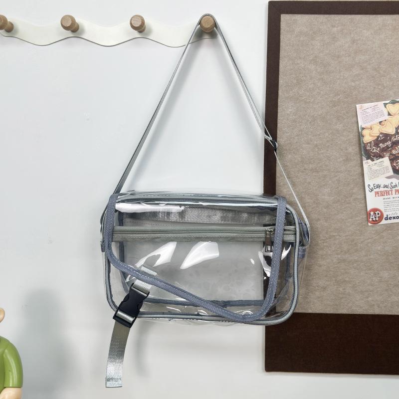 Transparent Crossbody Bag PVC Large Capacity Shoulder Bag Versatile Handbag Outdoor Trendy Waterproof
