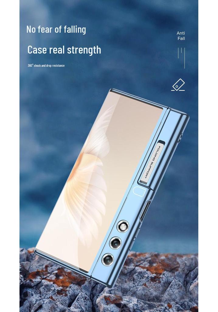 Honor V Purse Foldable Phone Case: Transparent TPU Silicone, Stand Feature, Anti-fall Protection.