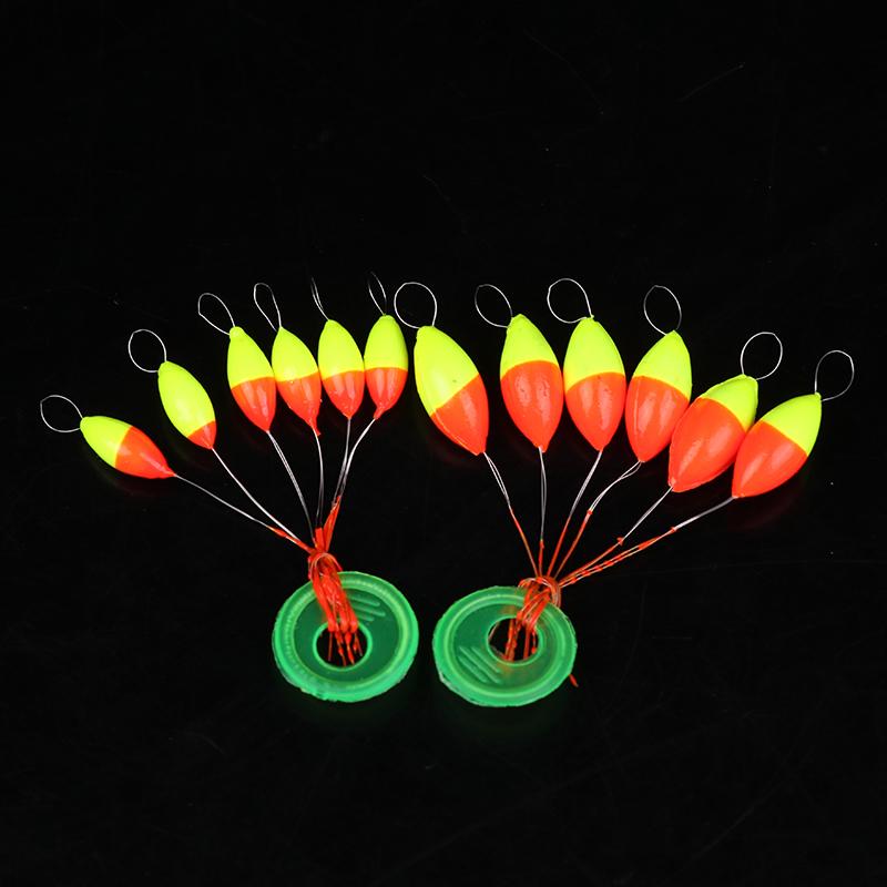 240Pcs (40 Packs)/Lot Oval Fishing Float Seven Star Bobber Beans Rig Making Floating Beans Mix Beads Carp Fishing