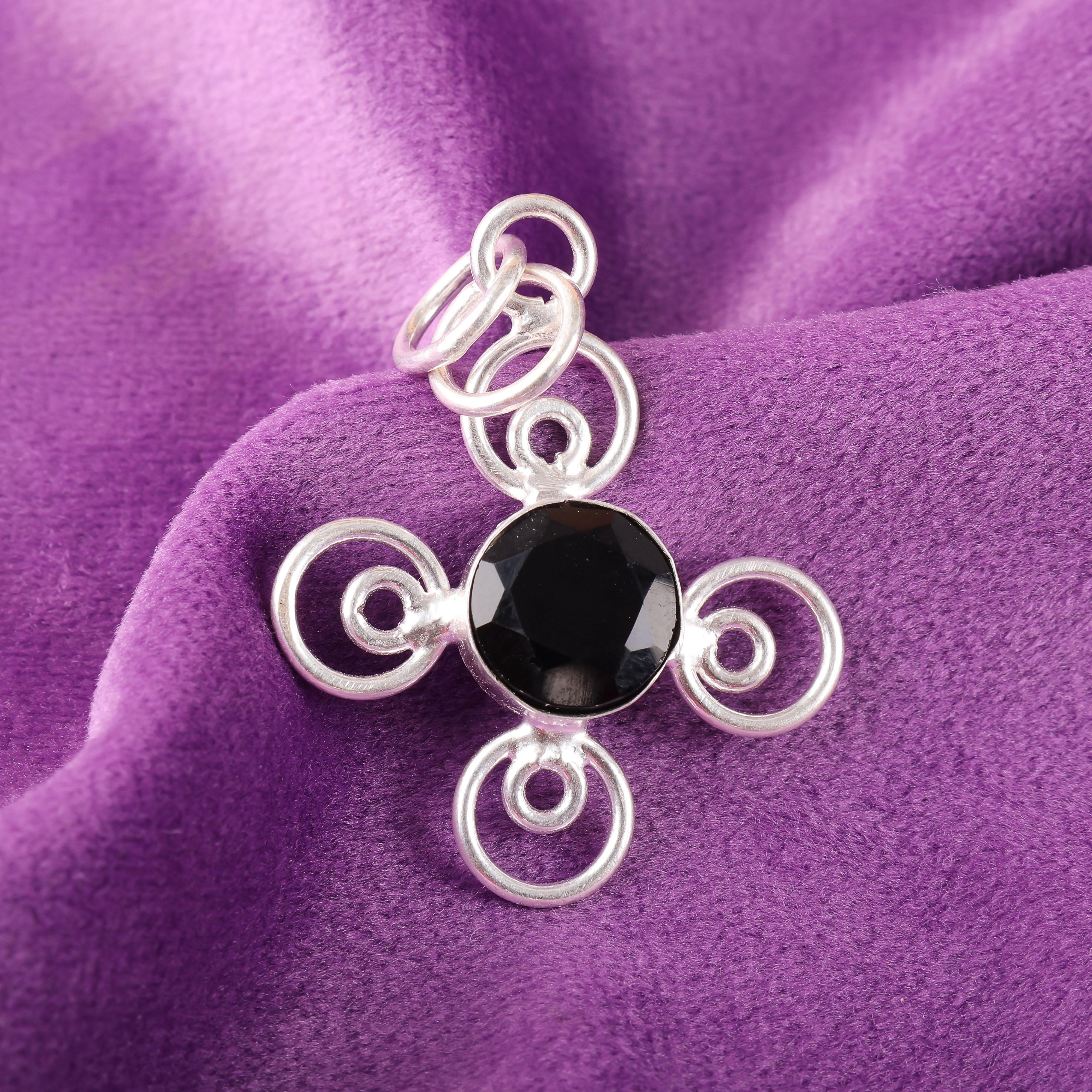 

Замечательный кулон из черного оникса, ювелирное изделие из драгоценного камня, кулон из стерлингового серебра 925 пробы, кулон ручной работы для свадебного подарка 1.57 inches чёрный