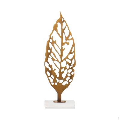 Elegante Escultura de Hoja Metálica para Decoración del Hogar y la Oficina
