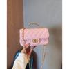 Stijlvolle Mini Vierkante Crossbody Tas voor Dames PU Leer Handtas Met Ketting Riem Dagelijks Gebruik