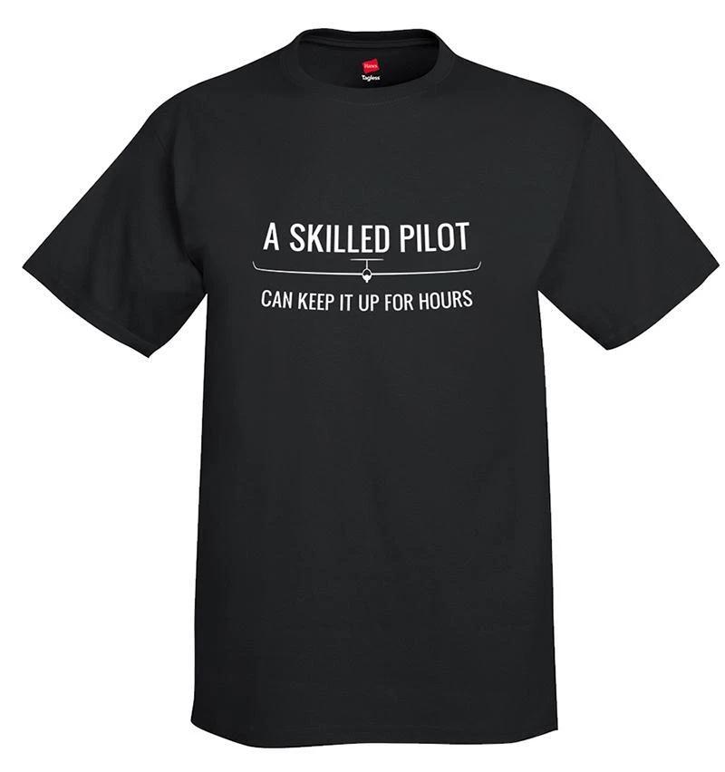 

Skilled Pilot Aviation Airplane T-Shirt 4XL