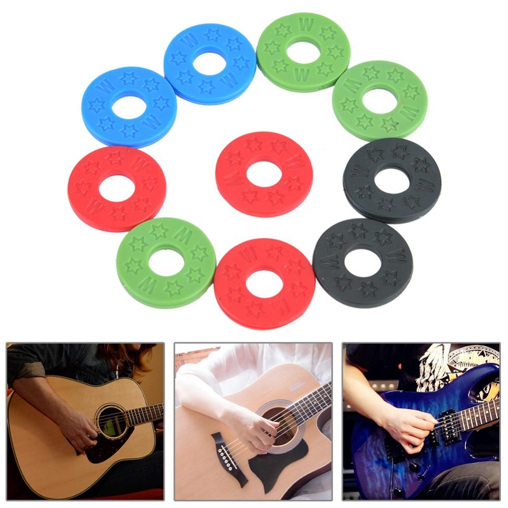 40PCS Rubber Material Guitar Strap Locks Black, Red, Green, Blue Bass Guitar Accessory Bass Guitar