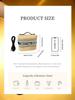 Dior Beauty Peripheral Cosmetic Case, Beige Striped Travel Makeup Box, Women Brand Cosmetic Handbag with Detachable Shoulder Strap