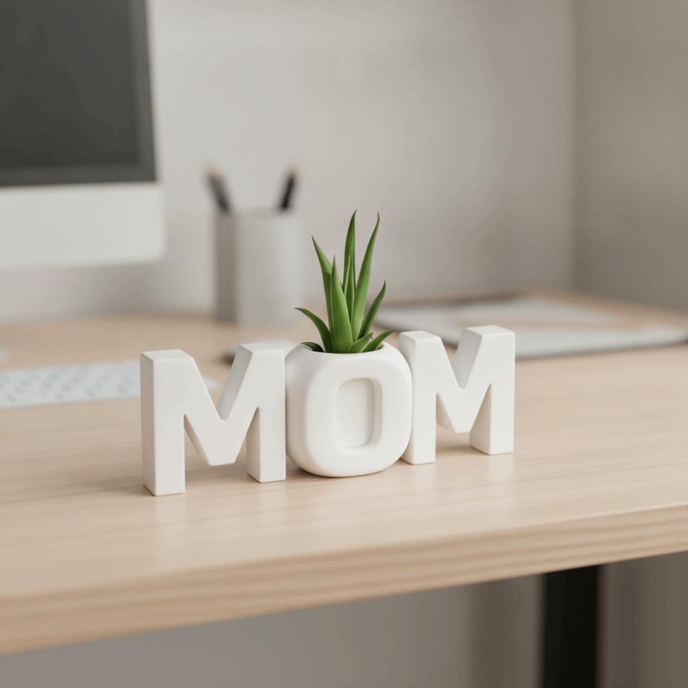 MOM Mom Letter Ornament Mom Flowerpot Shape Car Interior Ornament  Mother's Day Gifts