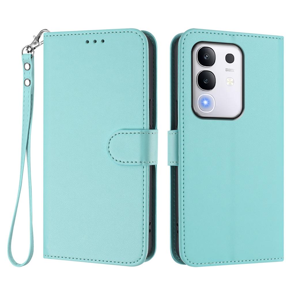 For vivo T4x 5G/vivo Y300t 5G/vivo iQOO Z10x 5G/vivo Y29 4G Leather Case Wallet Stand Phone Cover with Wrist Strap