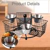 Rotating Fry Basket Divided Compartments for Chips, Chicken, Skewers Easy to Wire