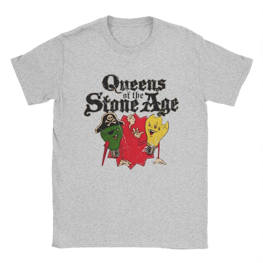 Bulb Light And Pirates Queens Of The Stone Age T-Shirt Men Cotton T Shirts Short Sleeve Tee Shirt Birthday Present Clothes