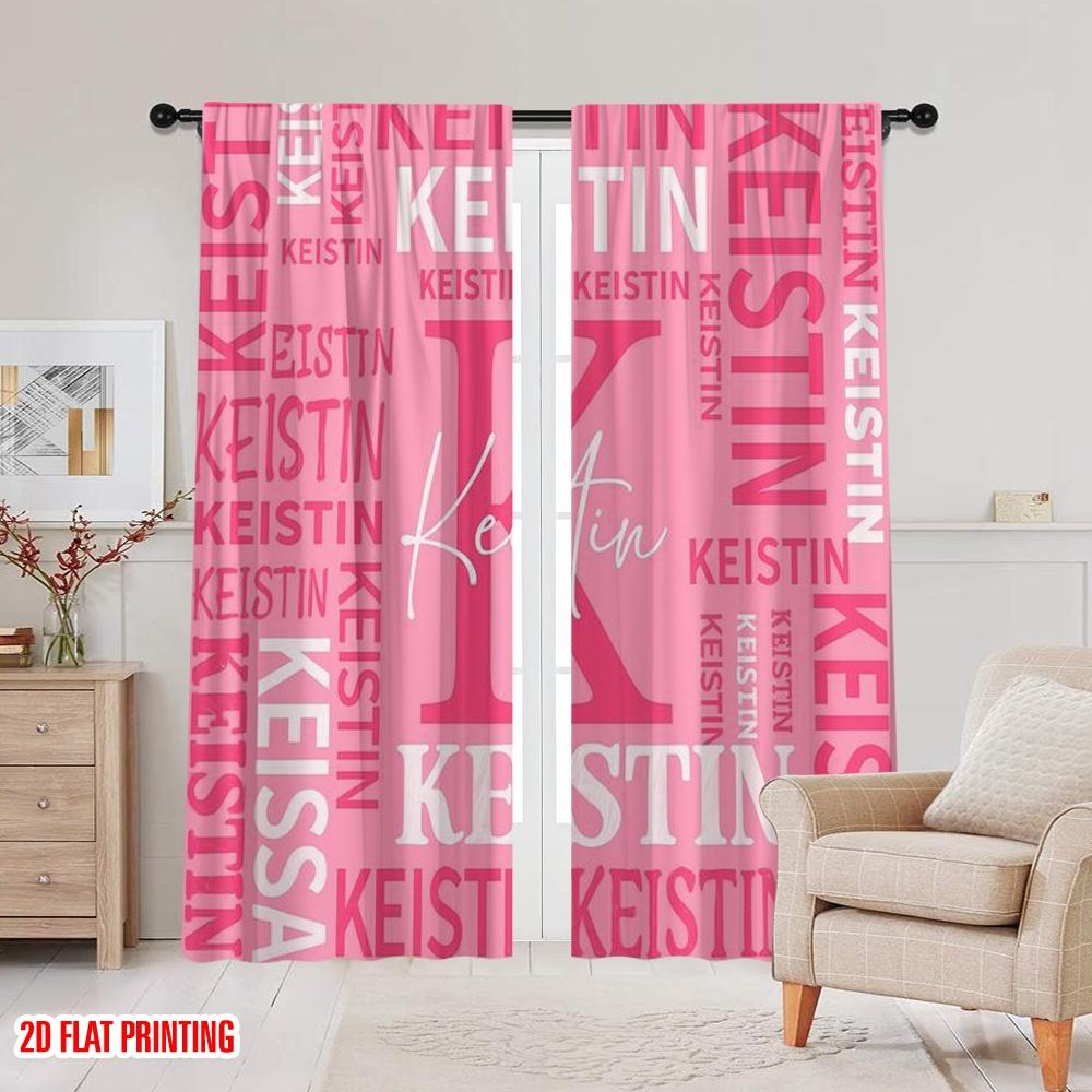 2pcs,2D plane printing Print Curtains Keistin Collage Versatile 100% Polyester (without rod) Versatile All Use for Bedroom,