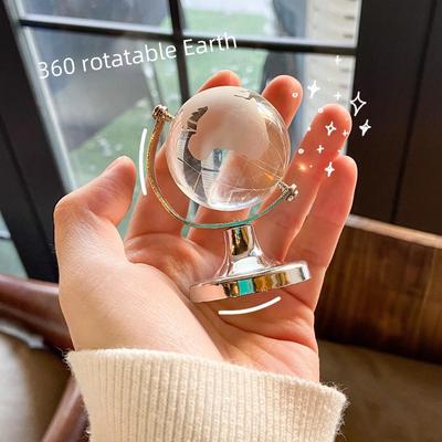 Kreativer Mini-Globus: Stilvolles transparentes Schreibtisch-Ornament und Neujahrsgeschenk