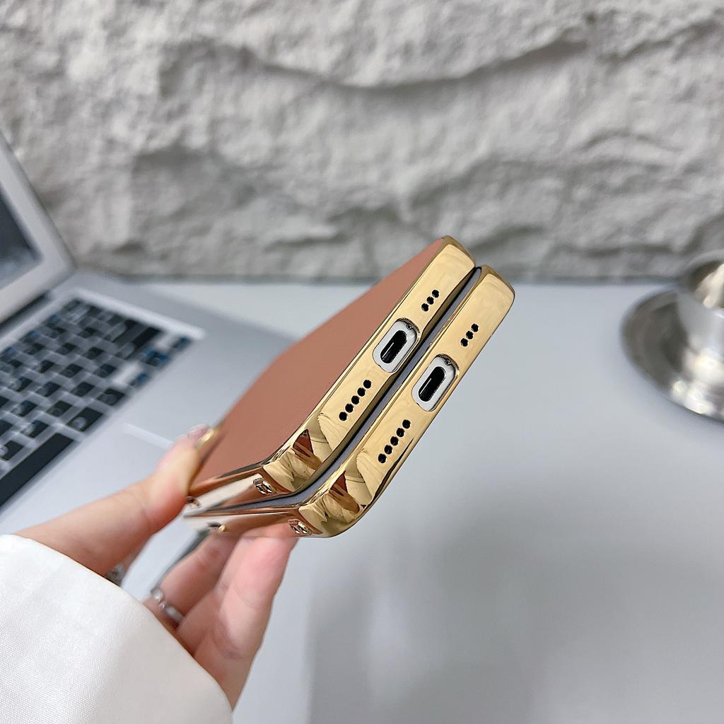 For iPhone 16e Case Nappa Texture PC+PU+TPU Phone Back Cover