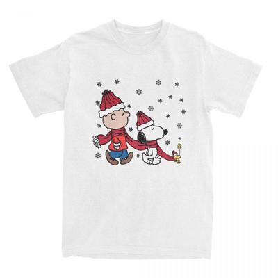 Peanuts Snoopy Charlie Brown Woodstock T Shirt Men Women's Cotton Funny Cute Comic Cartoon Tee Shirt Short Sleeve New Arrival