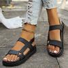 Neue Sommer Römische Lässige und Bequeme Dicke Sohle Strandschuhe für Damen Outsiders, Weiche Sohle Sandalen und Modische Sandalen