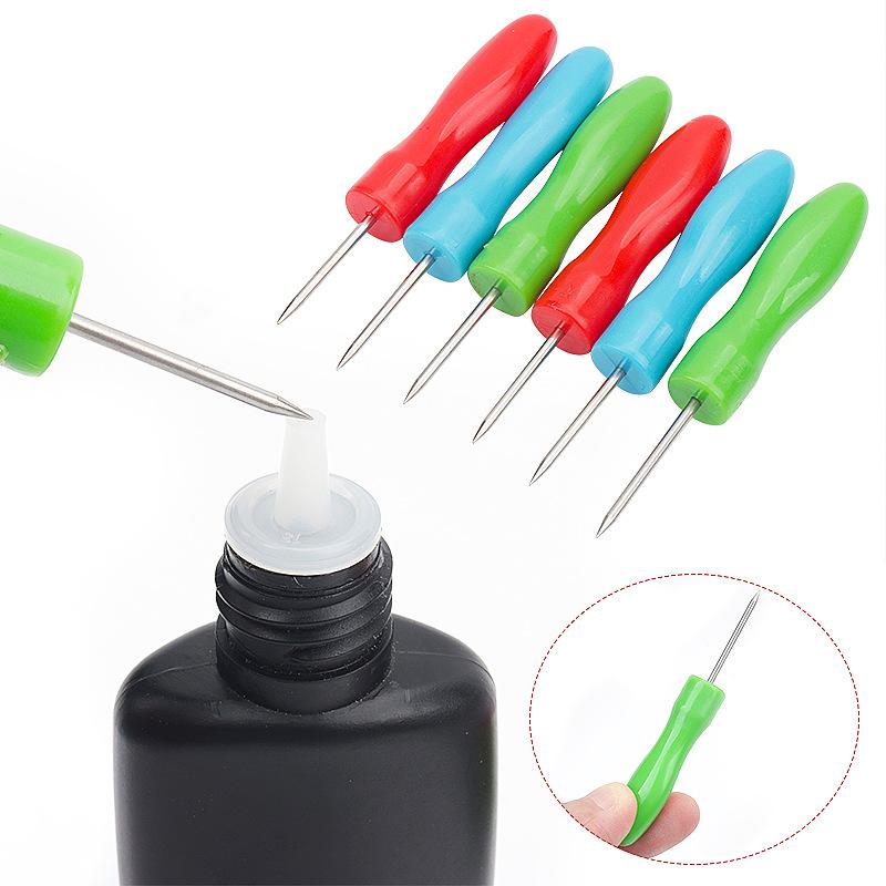 3Pcs Eyelash Glue Anti-clogging Needle DIY Mini Awl - False Eyelash Glue Auxiliary Tool