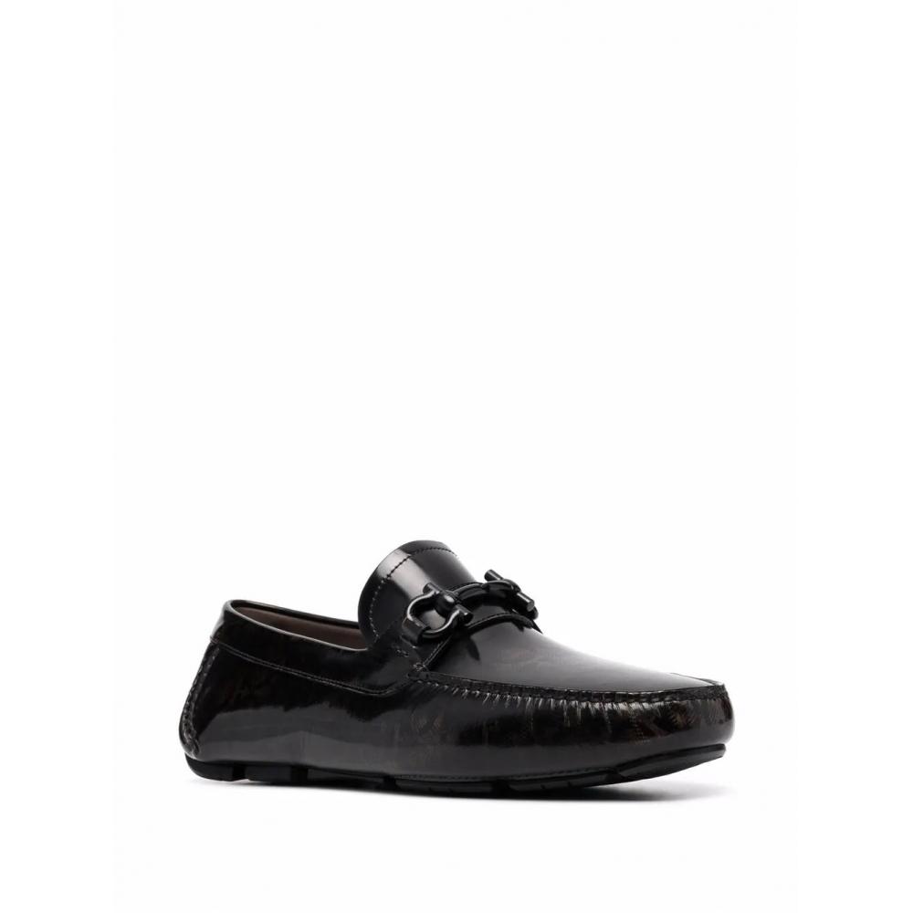 Salvatore Ferragamo Ferragamo Paris Leather Loafers Brown