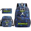 Deformed Zoo School Bag Male and Female Students Three-piece Large Capacity Backpack