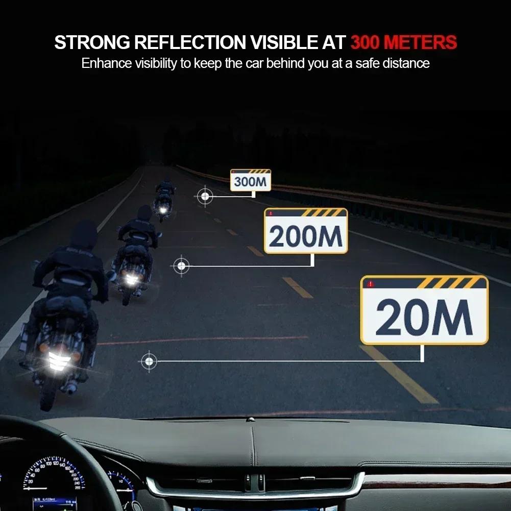 3 Stück Motorradaufkleber Reflektierend Warnung Trapezförmiger Pfeil Heckfender Racing Stoßstange Aufkleber Klebeband für Auto LKW Fahrrad