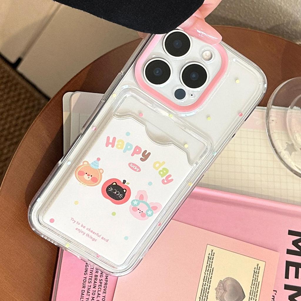 Apple Card Holder Phone Case MVUCA Colorful Polka Dot Cartoon