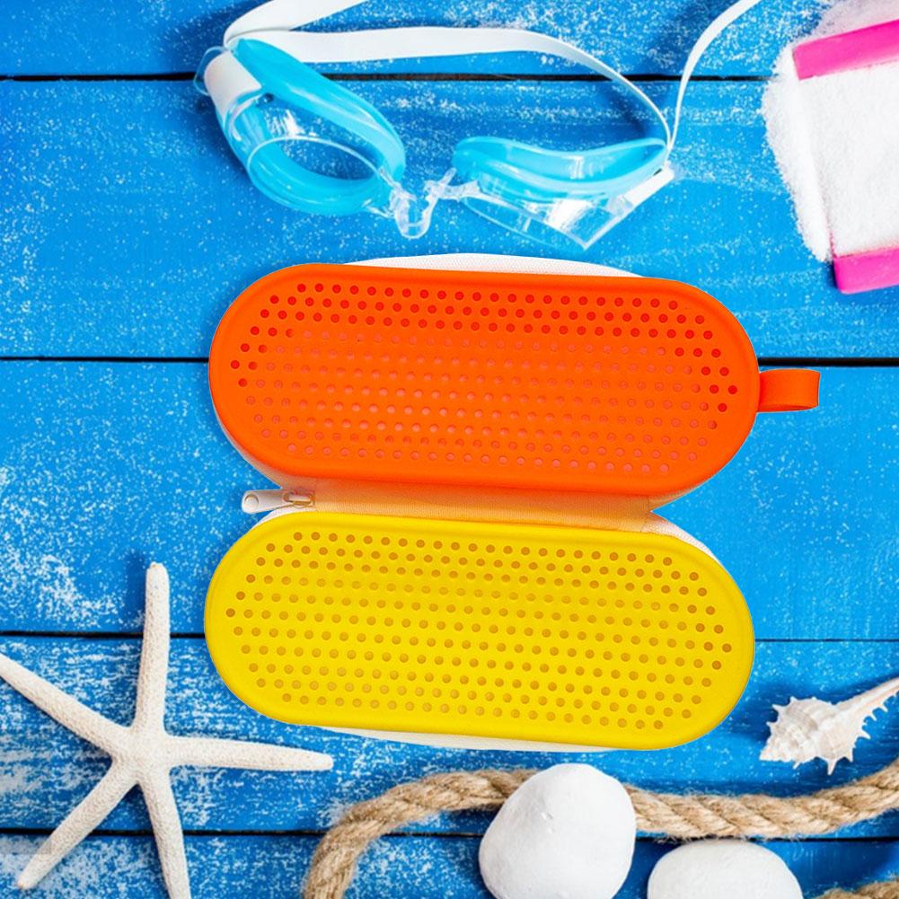 Swimming Goggles Storage Box With Drain Hole Breathable EVA Glasses Box Holder Zipper Eyeglasses Case Bag Swimming Accessories