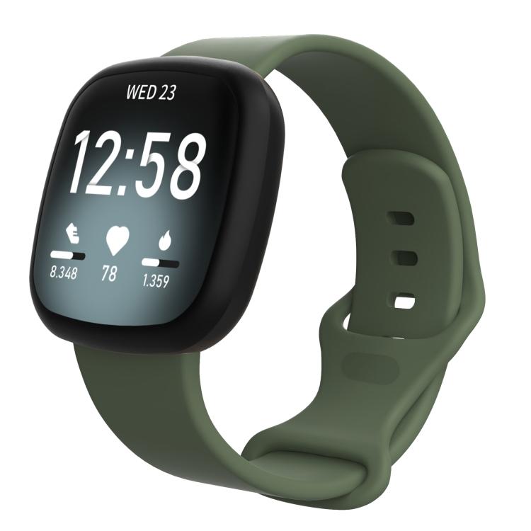 

For Fitbit Versa 3 / Sense Silicone Watch Band, Size: S(Purple) Size: S темно-зеленого