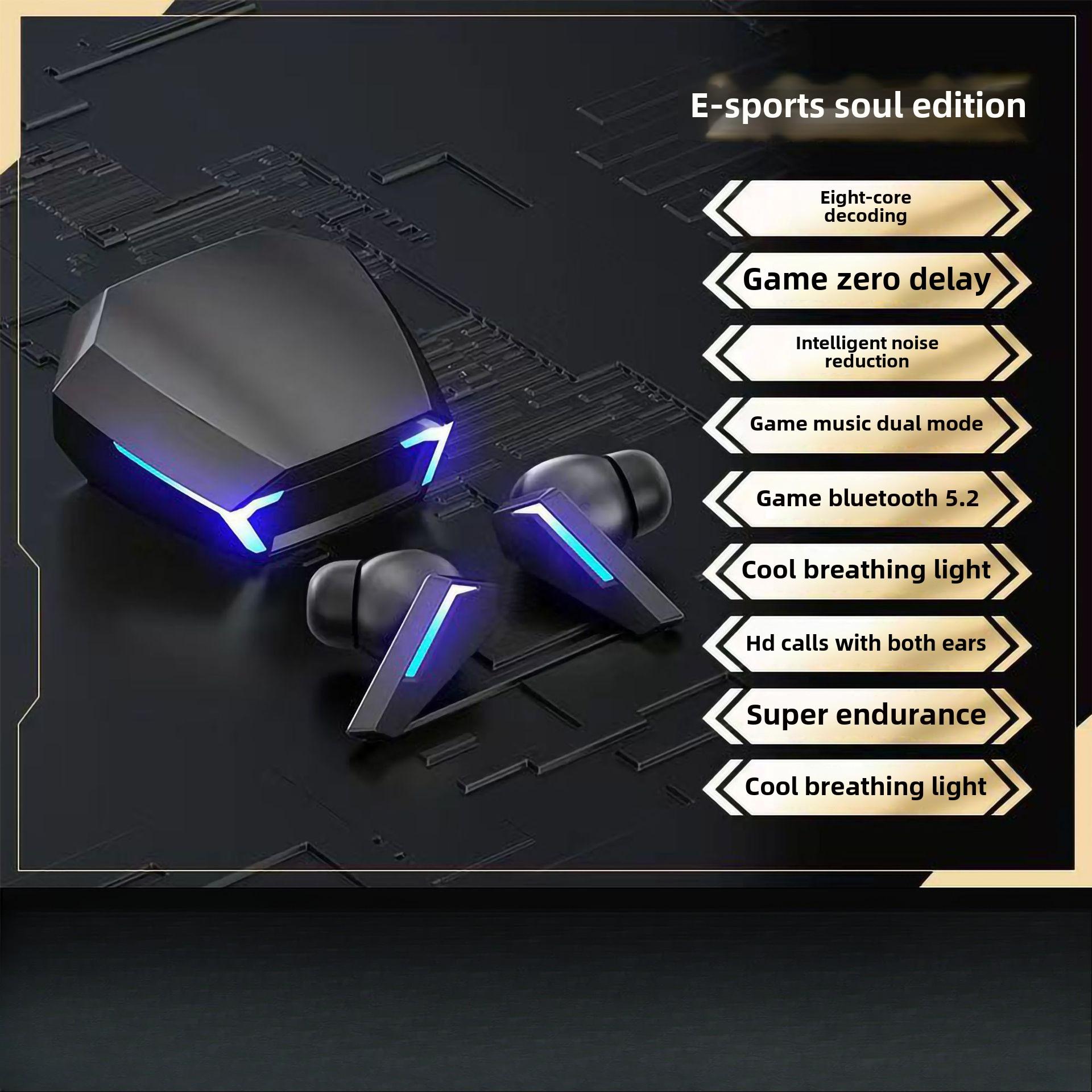 

Новые мини беспроводные Bluetooth-наушники с шумоподавлением, внутриканальные наушники для киберспорта и игр чёрный