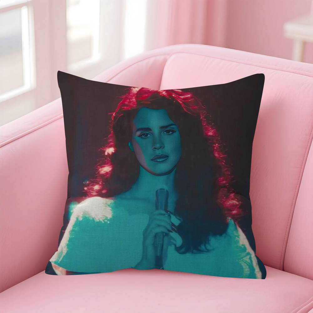 Singer Lana cool Del Rey Doublesided Printed pillow cover Short plush Suitable living rooms bedrooms sofas throw cushion cover