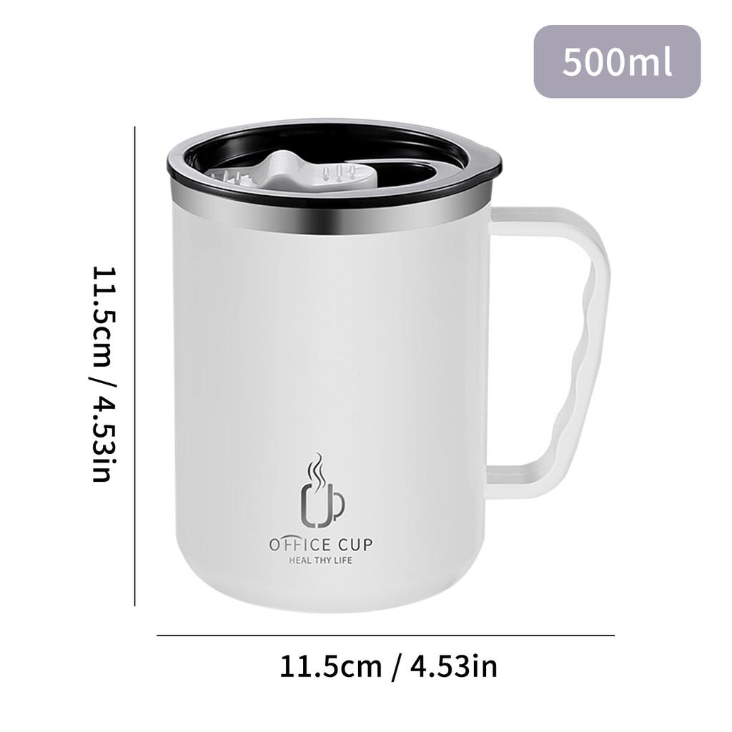 Double Layer Insulated Coffee Mug Reusable Sealed Water Cup For Student Portable Travel Office 304 Stainless Steel Thermos Cup