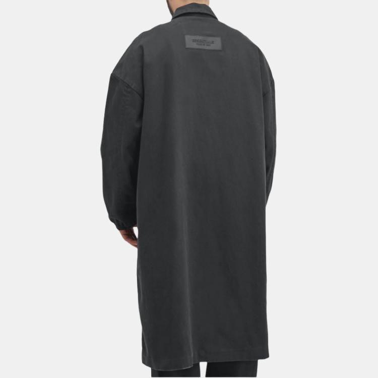 Fear of God Essentials SS24 Denim Car Coat 'Jet Black' Men's 202SP244571F