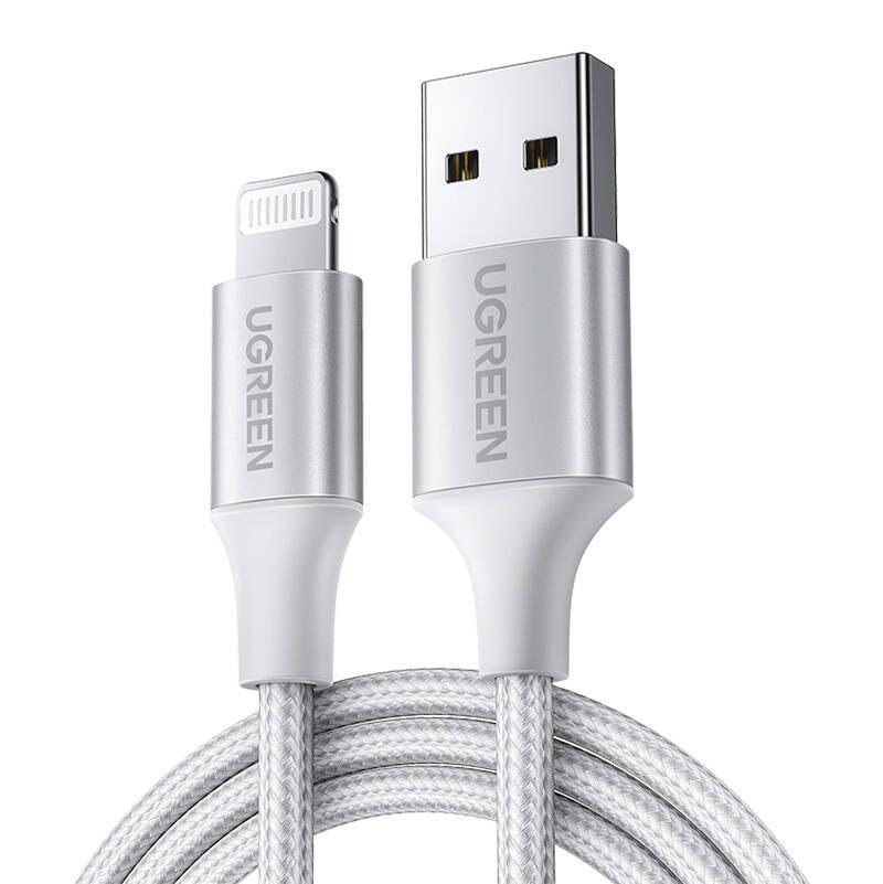 Kabel Lightning Do Usb Ugreen 2.4A Us199, 1.5M (Srebrny)