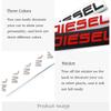 3D Metal Diesel Petrol Logo Badge Sticker Side Fender Rear Trunk Emblem Decal Car Styling
