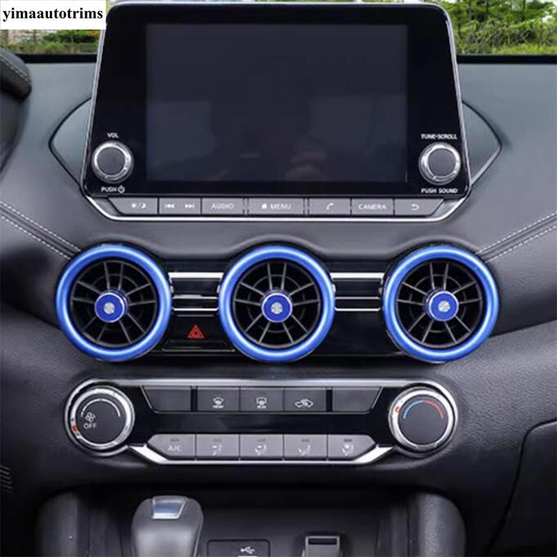 Zentraler mittlerer Luft-Klimaanlagen-Lüftungsauslass-Ring Kreisabdeckung Verkleidung Dekor Zubehör für Nissan Sentra / Sylphy - 2024