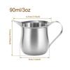 Stainless Steel Small Bell-Shaped Milk Frothing Pitcher Small Creamer Pitcher Multifunctional Household Creamer Holder for Milk