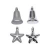 Set de 4 decorations de noel cloches et etoiles