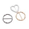 Fashion Luxury Waist Fixed Buckle, Metal Pearl Heart Clothes Corner Knot Buckle, Elegant Scarf Shawl Decorative Accessories for Women