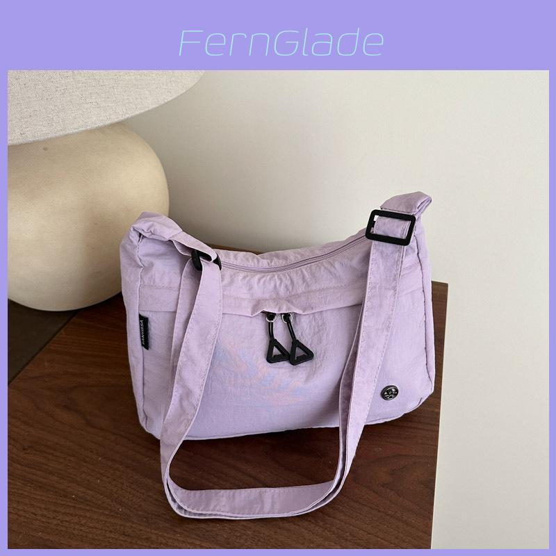 Nylon Crossbody Bag For Women With Large Capacity And Zipper Closure For Daily Use