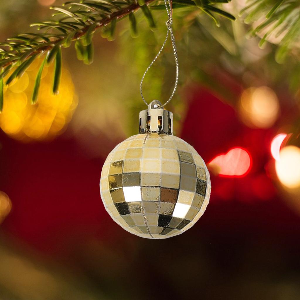 36Pcs Christmas Tree Ball Ornaments PVC Sparkling Finish Easy to Hang Xmas Party Supplies Decor Xmas Tree Balls