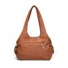Women's Soft Leather Shoulder Bag Large Capacity Tote Bag Middle-aged Mother Crossbody Bag